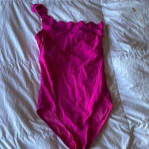 Fuchsia single strap swim suit
